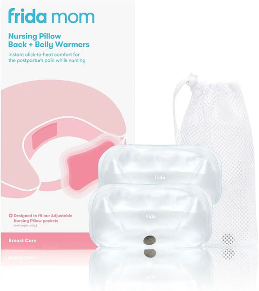 Frida Mom Nursing Pillow Back + Belly Warmers, Reusable Heat Packs, 1 set