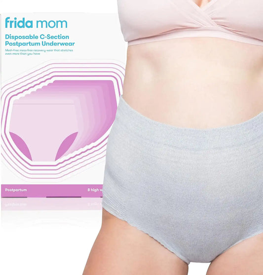 Frida Mom Postpartum Underwear for C-Section Recovery, Disposable High Waist with Stretch Support