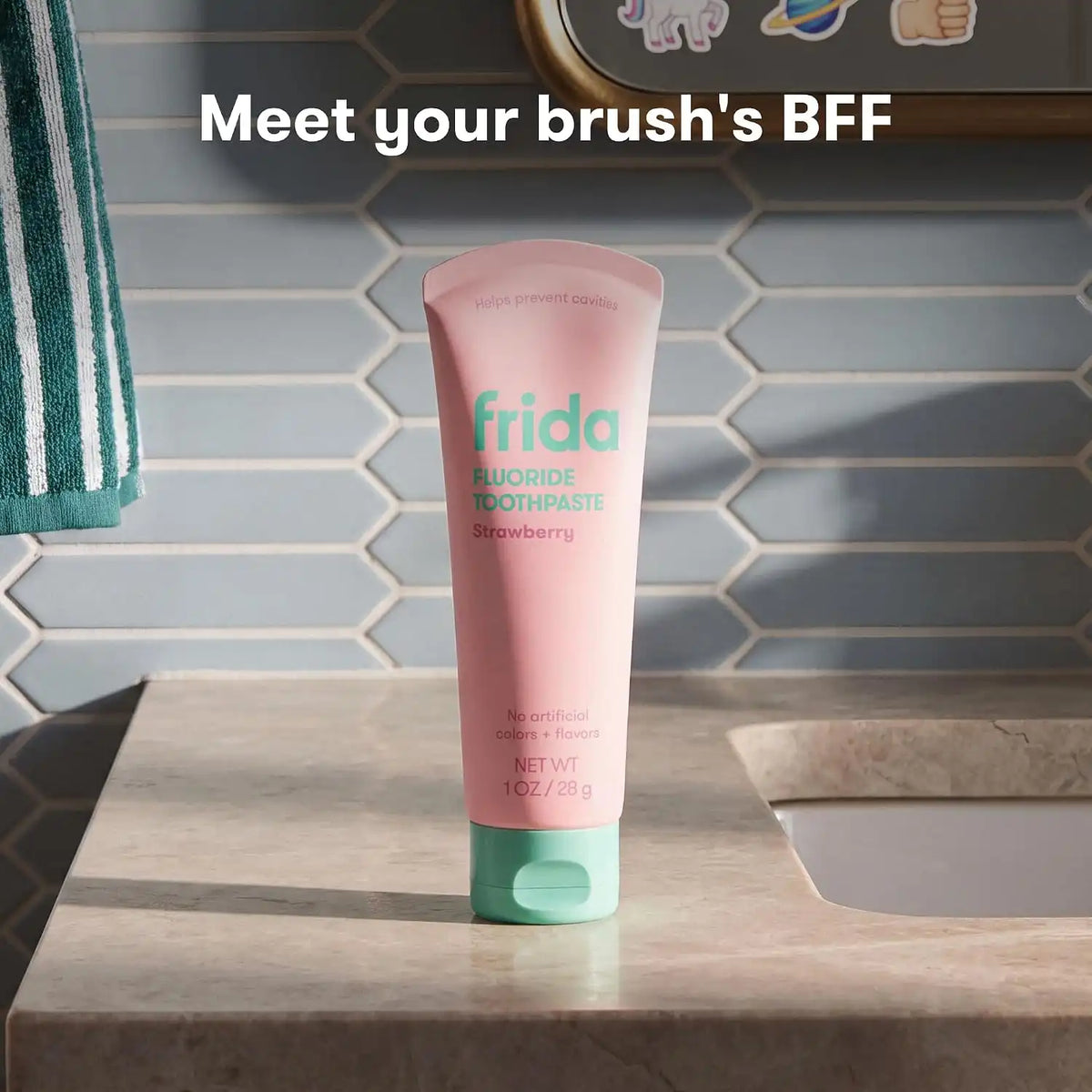 Frida Triple-Angle Toothhugger Toddler Toothbrush, 2 Years and Up