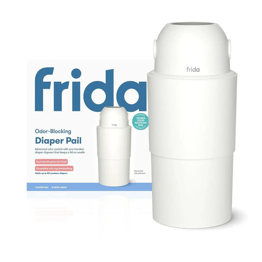 Frida Odor-Blocking Diaper Pail with One-Handed Disposal
