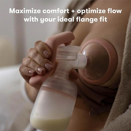Frida Mom 2-in-1 Manual + Silicone Suction Breast Pump, 27mm Flange, Soft