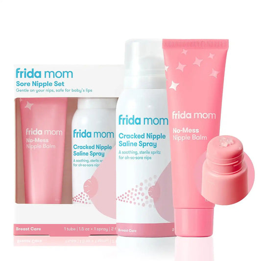 Frida Nipple Cream and Saline Spray Set, Breastfeeding Essentials, 2pc