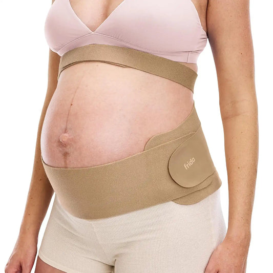 Frida Dual Support Pregnancy Belly Band, L/XL, Maternity Band, Clay