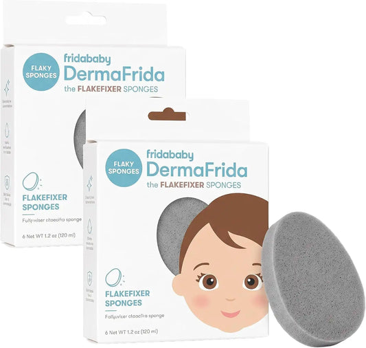 Frida Baby Replacement Sponges for The 3-Step Cradle Cap System by Dermafrida The Flakefixer 4 Pack of Soft Sponges Work with The Flakefixer System(Sold Separately)