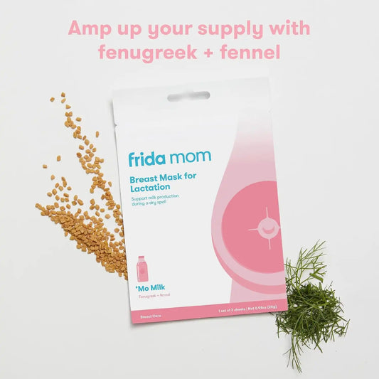 Frida Mom Breast Mask for Lactation Support, 2 Sheet Masks, Resealable