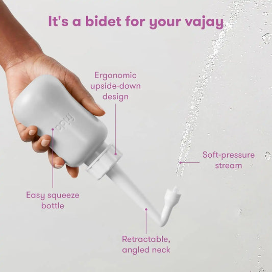 Frida Upside Down Peri Bottle Sprayer for Postpartum Care w/ Bag, Gray