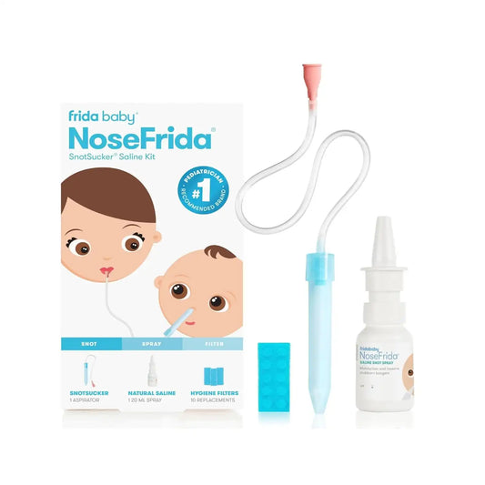 Frida Baby Saline Kit, Cold & Flu 12pc Set with NoseFrida Nasal, 0.68 fl oz