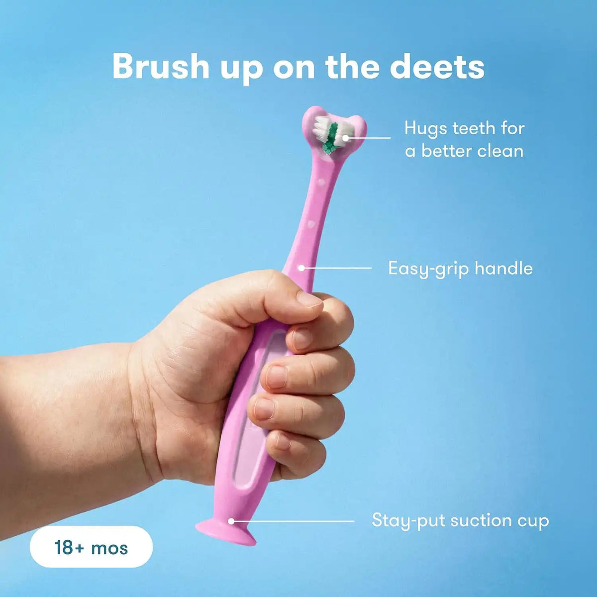 Frida Triple-Angle Toothhugger Toddler Toothbrush, 2 Years and Up