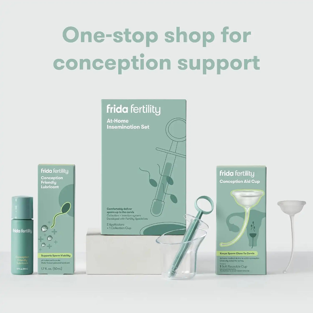 Bundle of Frida Fertility Lubricant | | Frida Fertility Conception Aid Cup | Frida Fertility at-Home Insemination Kit | Insemination Kit for Families, Developed with Fertility Specialists