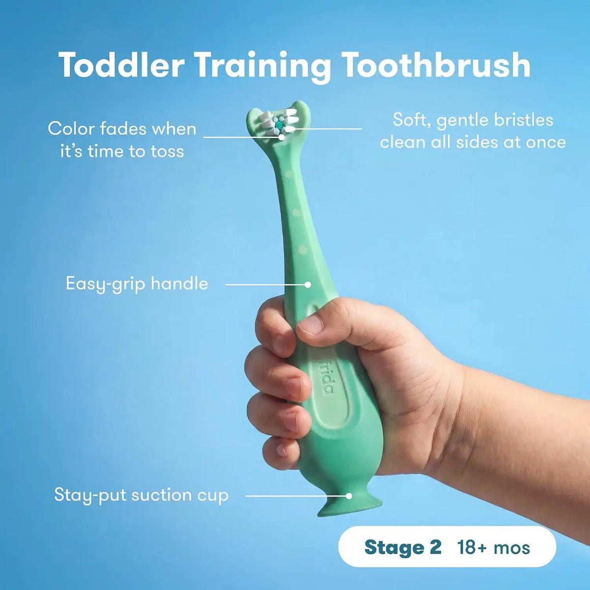 Frida Grow-with-Me Training Toothbrush + Toothpaste Set, 6+ Months