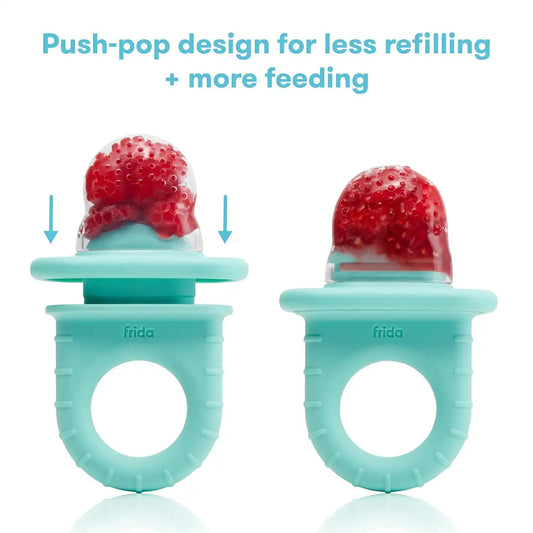 Frida Push Pop Silicone Feeder, Baby Fruit Feeder, 3 Count, BPA Free