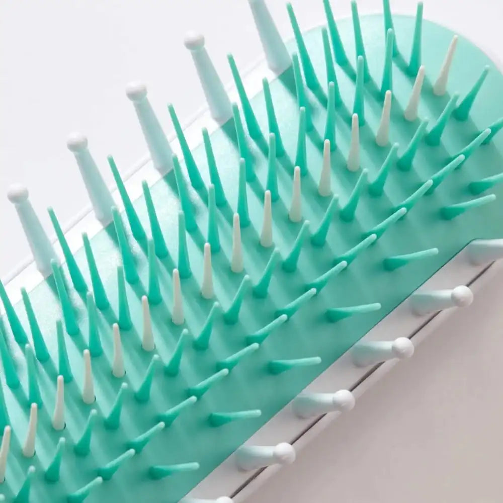 Frida Baby Detangling Hairbrush for Thick/Curly Hair,Toddler Hairbrush,Detangler Brush for Kids,Wide-Tooth Comb & Bristle Combo,Loosens Knots Without Tears or Breakage,Wet/Dry Use,Teal,(Pack of 12)