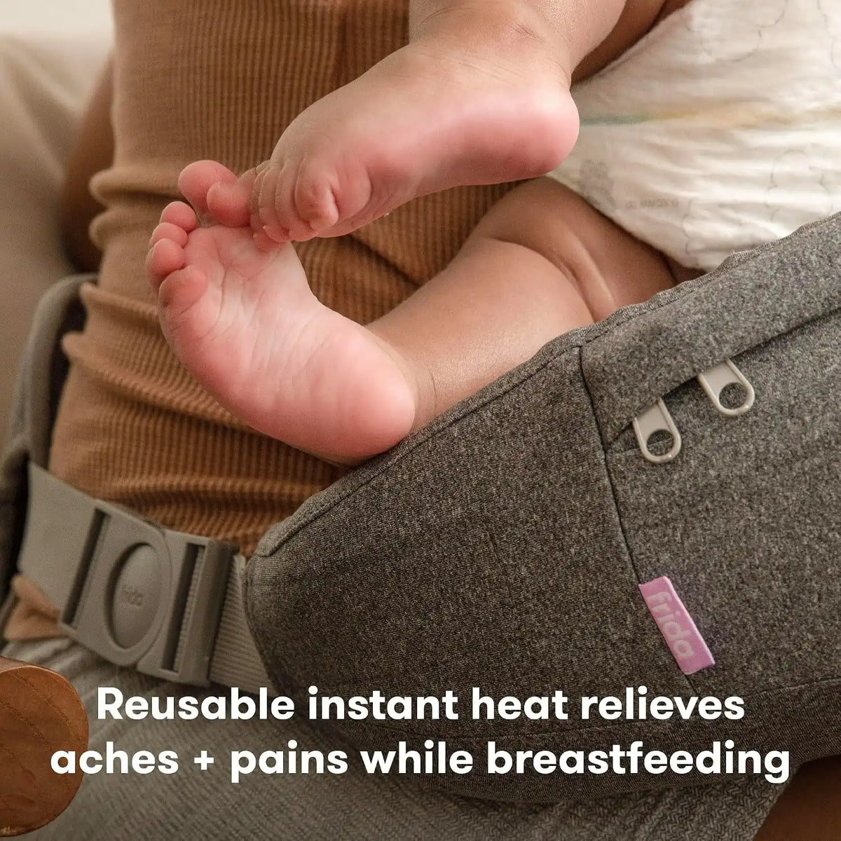 Frida Mom Nursing Pillow Back + Belly Warmers, Reusable Heat Packs, 1 set