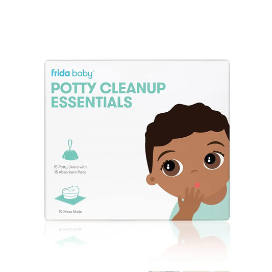Frida Baby Potty Cleanup Essentials, Leak-Proof, 15Liners + 10Mess Mats Set