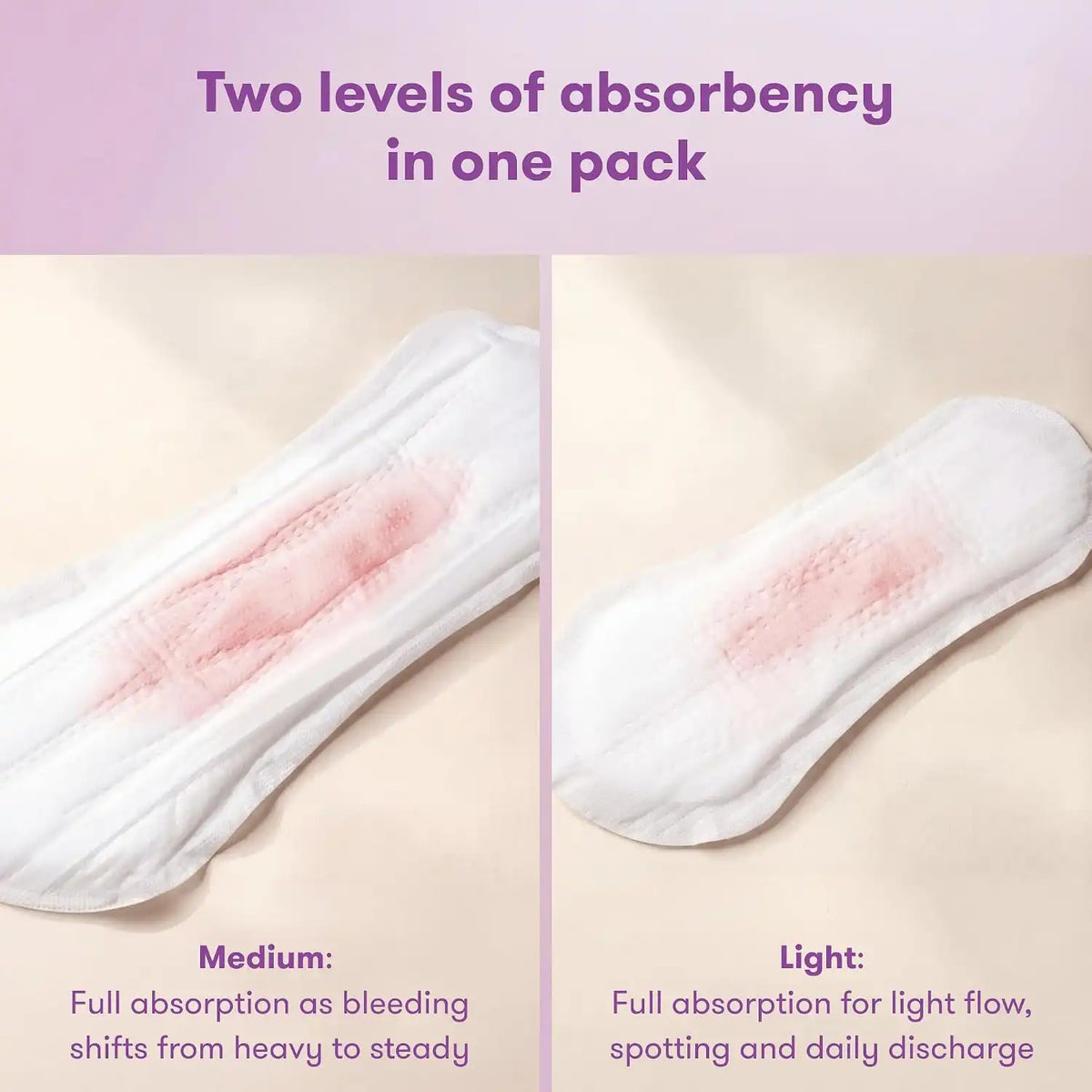 Frida Postpartum Pad MultiPack, Medium + Light Absorbency, 60 Count
