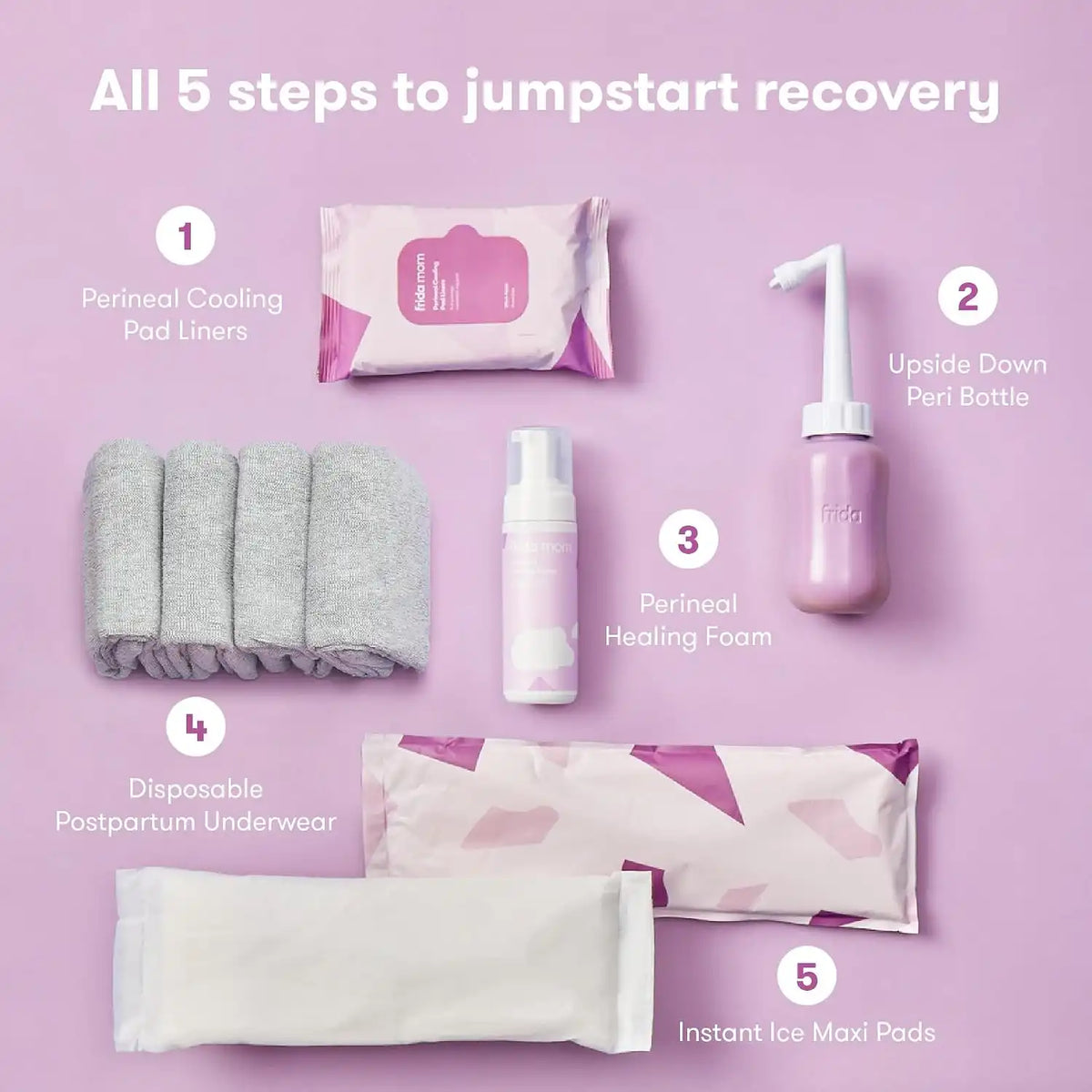 Frida 12pc Postpartum Essentials Kit, Hospital Bag Basics for New Mom