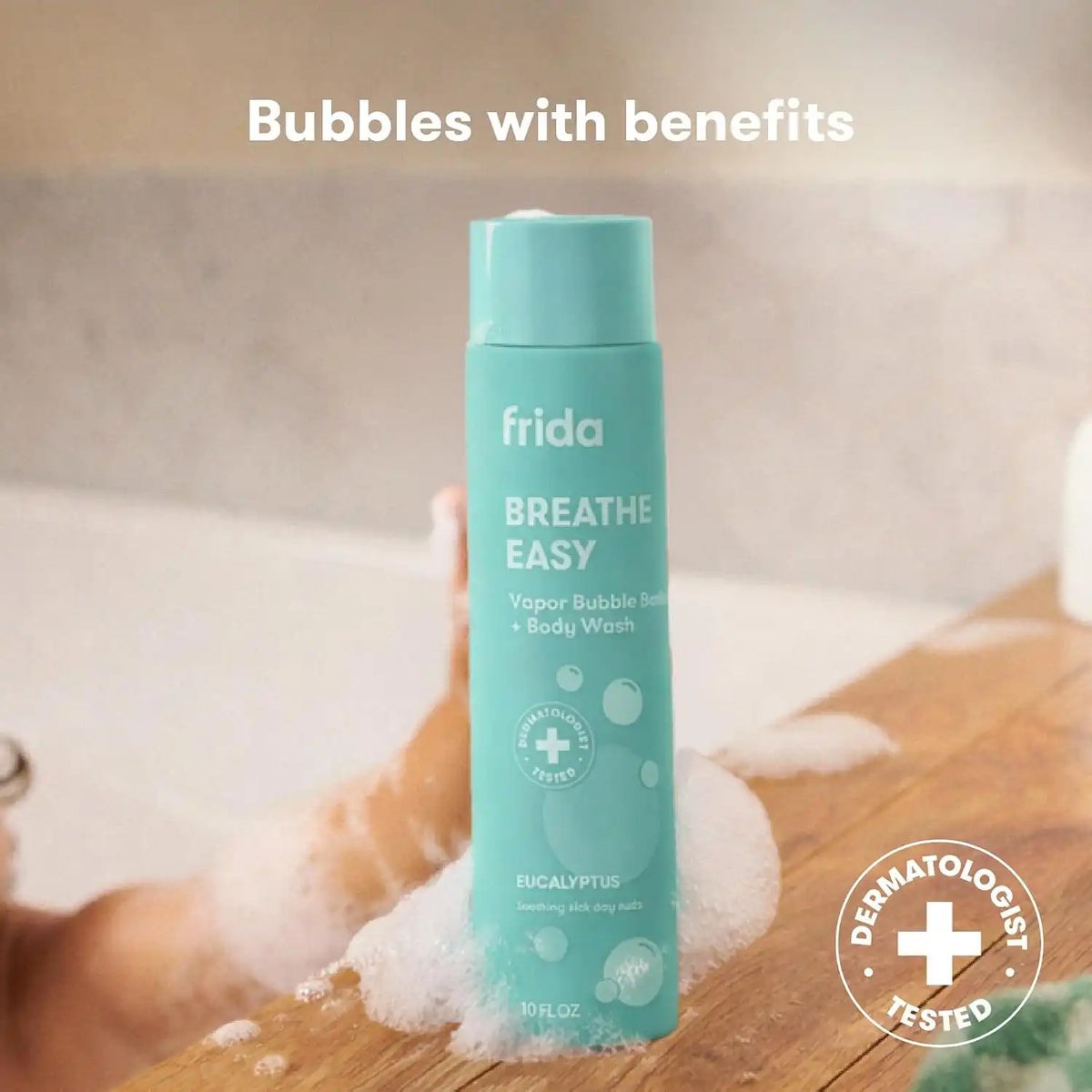 Frida Baby Eucalyptus Vapor Bubble Bath + Body Wash, Safe for Skin, 10 Fl Oz (Pack of 12)