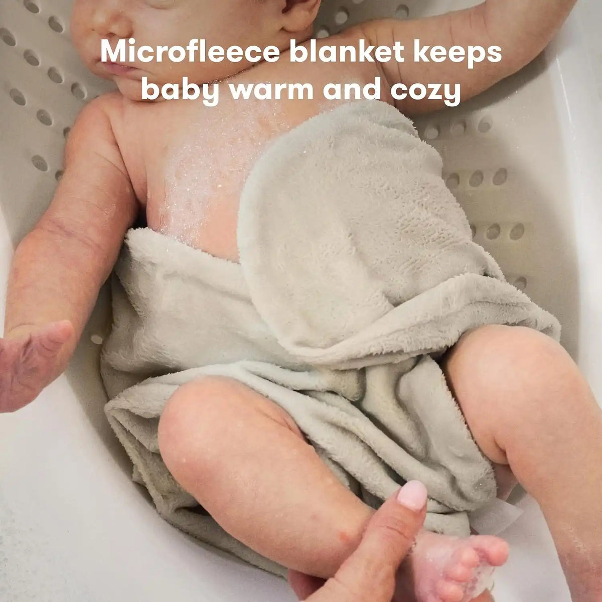 Frida Wrap + Warm Newborn Baby Bather, Microfleece Blanket, 0-6 Months