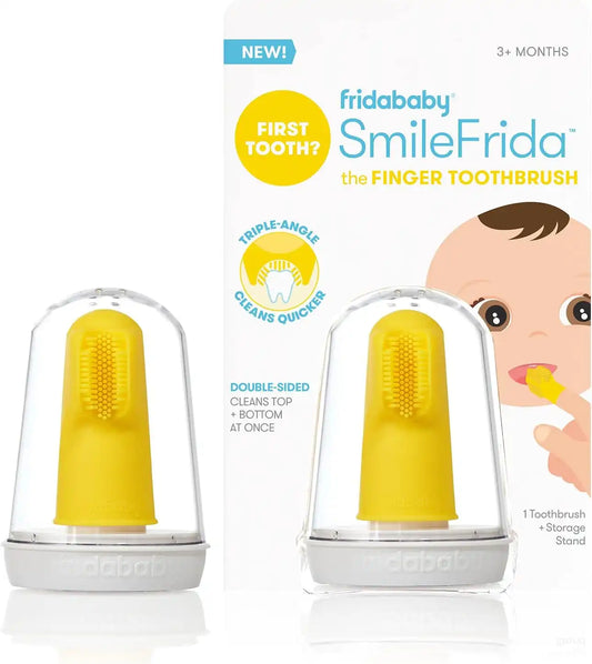 Frida Baby First Finger Toothbrush with Storage Case, Quick Clean, 1pk