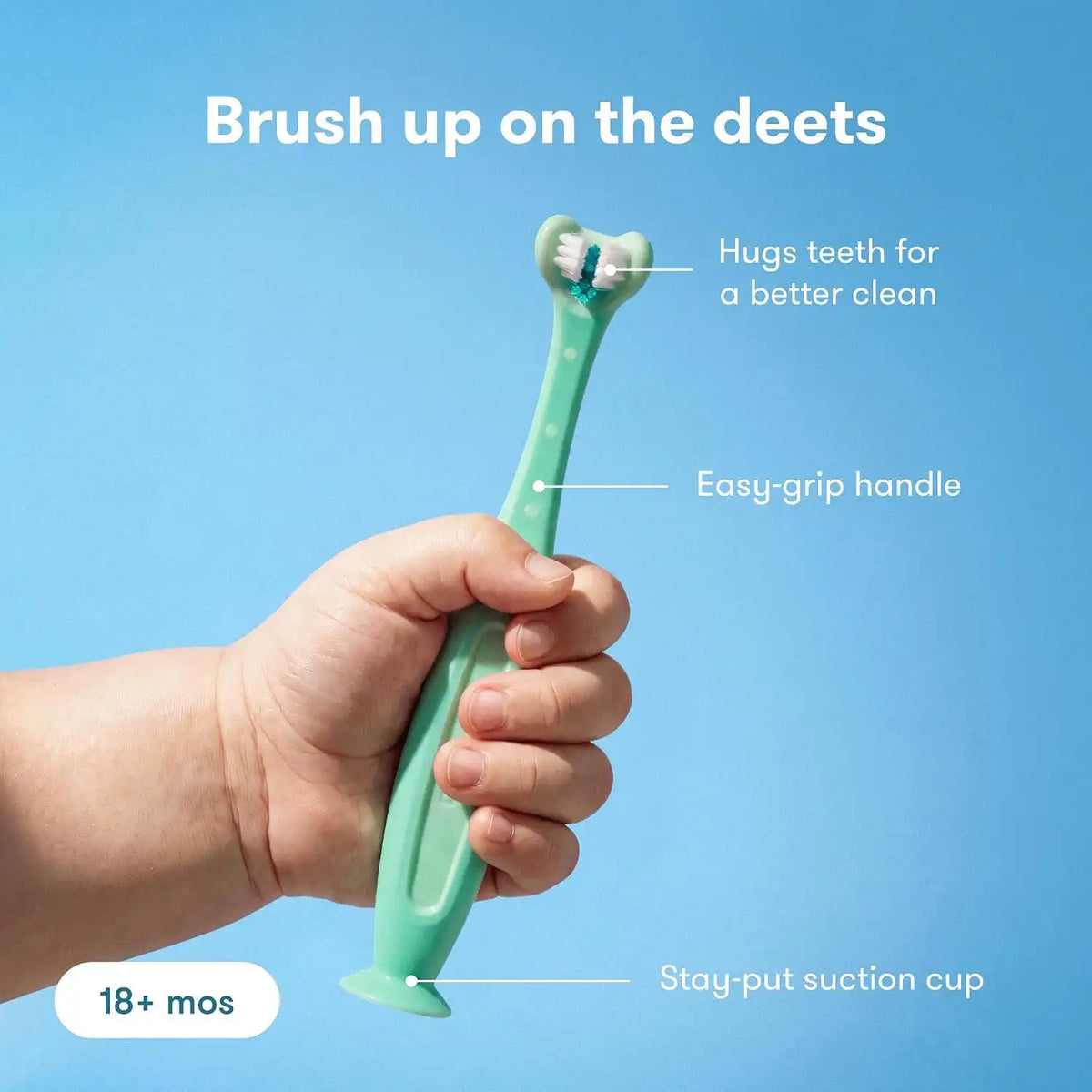 Frida Triple-Angle Toothhugger Toddler Toothbrush, 2 Years and Up