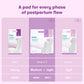 Frida Postpartum Pad MultiPack, Medium + Light Absorbency, 60 Count