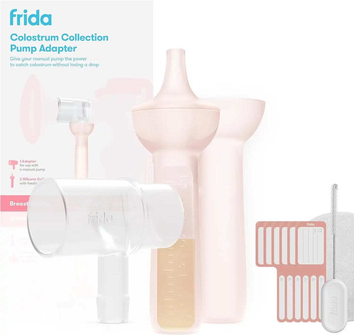 Frida Mom Colostrum Pump Adapter Kit, Safe Materials, Complete Set, 11PC