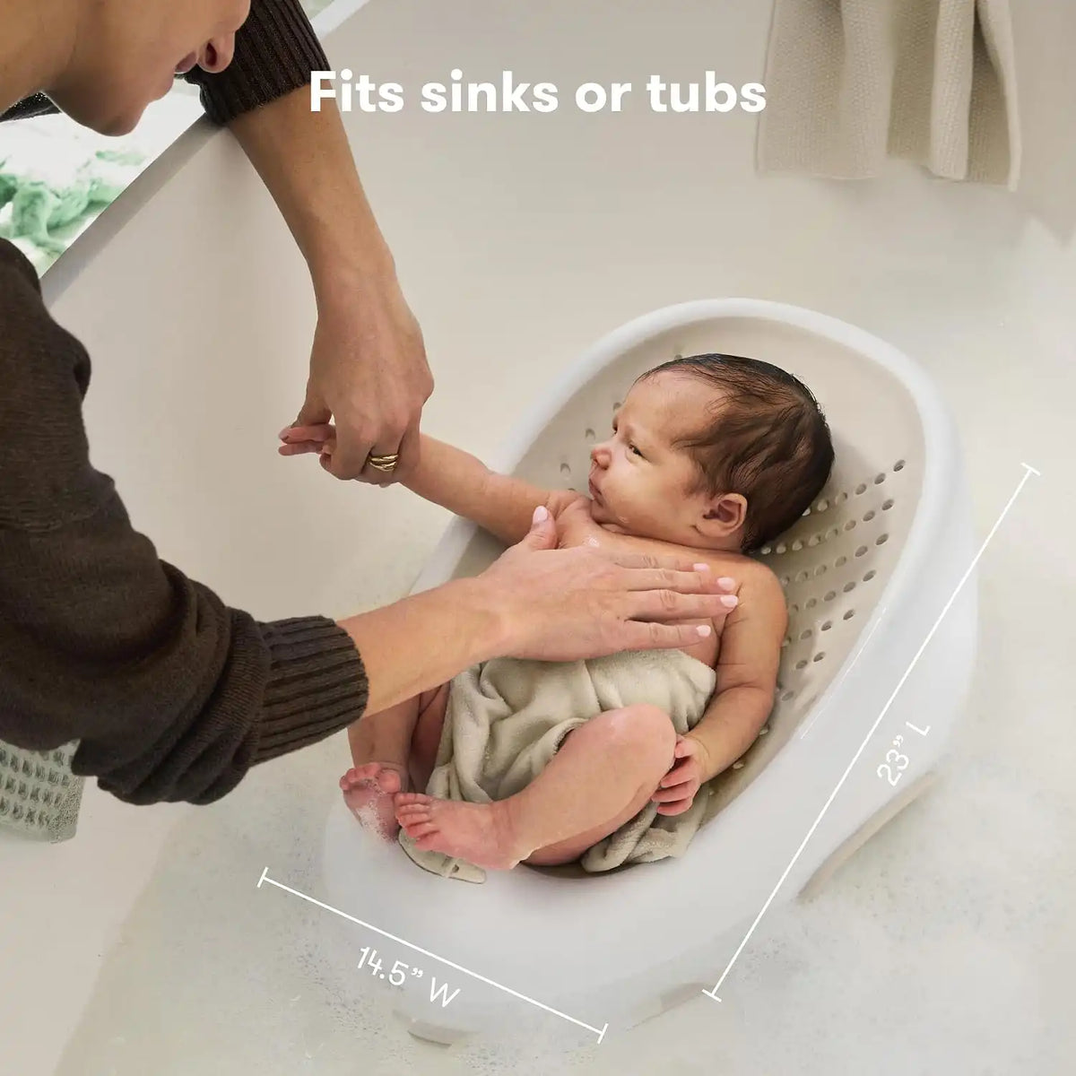 Frida Wrap + Warm Newborn Baby Bather, Microfleece Blanket, 0-6 Months