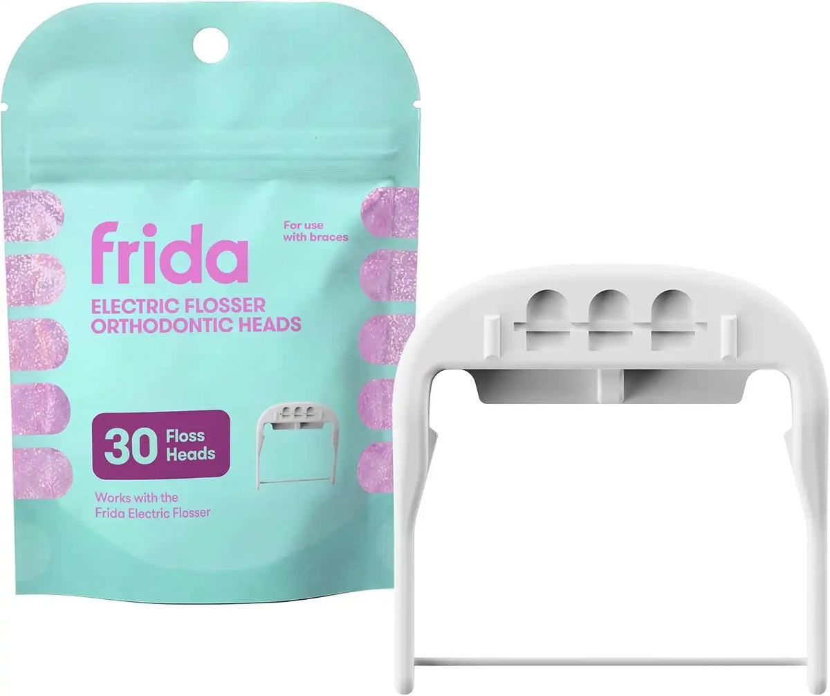 Frida for Kids Orthodontic Flosser Heads, Braces Floss Refills, 30 Ct