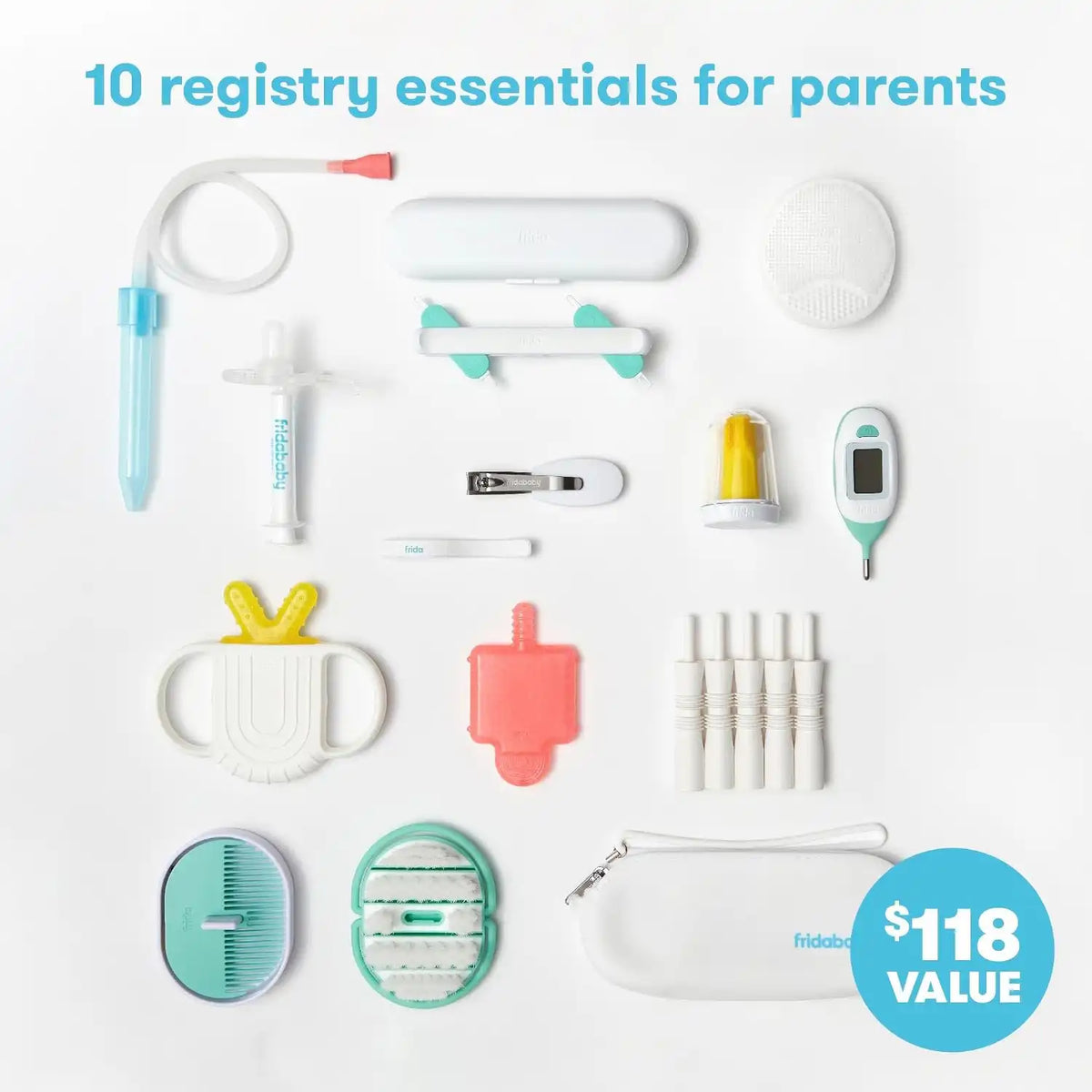 Frida Ultimate Baby Kit, 10 Piece Newborn & Infant Essentials Gift Set