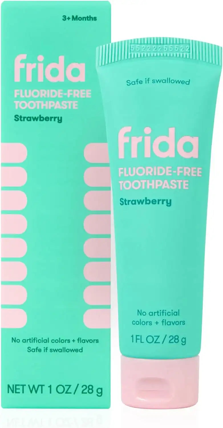 Frida Fluoride-Free Toothpaste for Babies + Toddlers, Strawberry, 1 oz