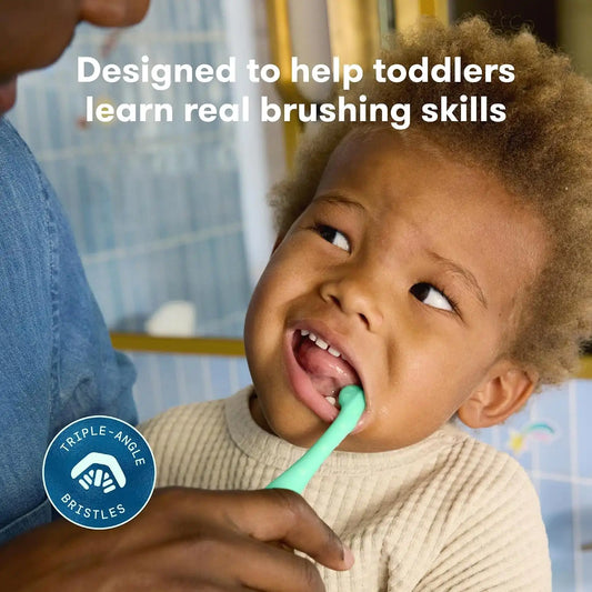 Frida Toddler Training Toothbrush, Triple-Angle Bristles, 18+ Months