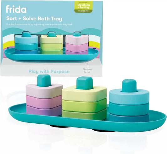 Frida Baby Sort + Solve Bath Puzzle Toy for Toddlers, Ages 18+ months