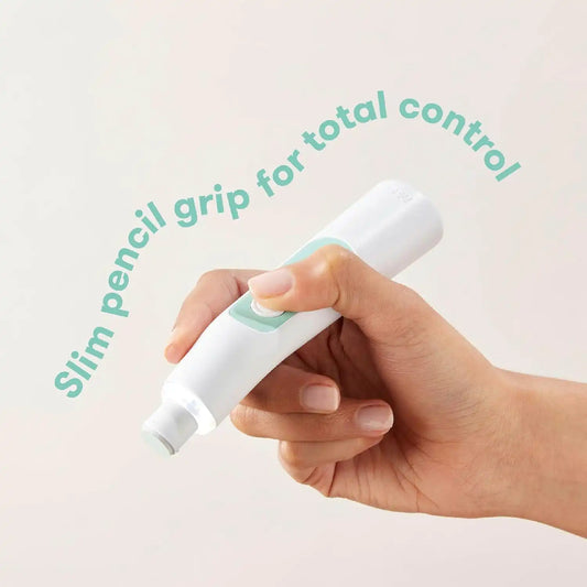 Frida Electric Nail Buffer, Safe Baby Nail File & Trimmer Kit, White