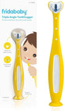 Frida Baby Triple-Angle Toothhugger Toddler Toothbrush, Soft, Yellow