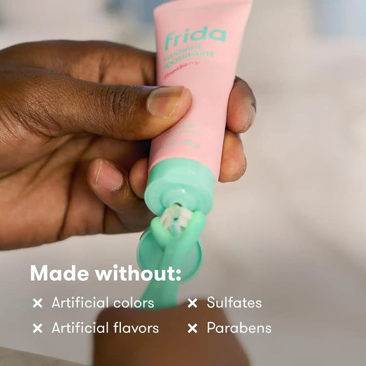 Frida Fluoride Toothpaste for Babies + Toddlers, Strawberry, 1 oz