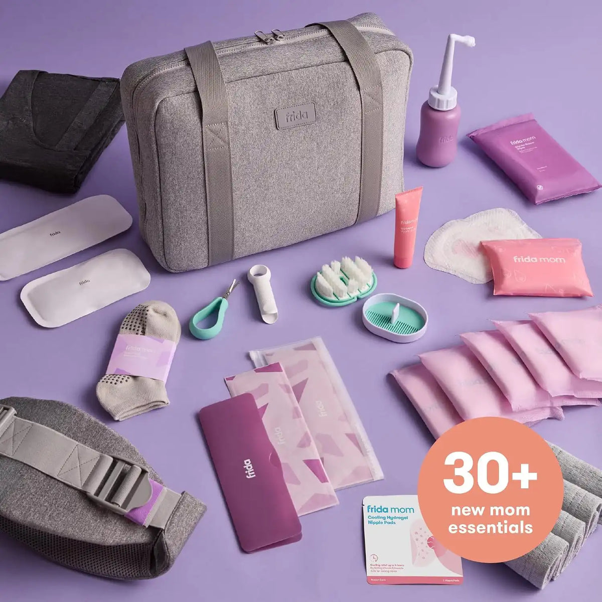 Frida 30pc Pre-Packed Hospital & Baby Essential Travel Bag, Newborn Kit
