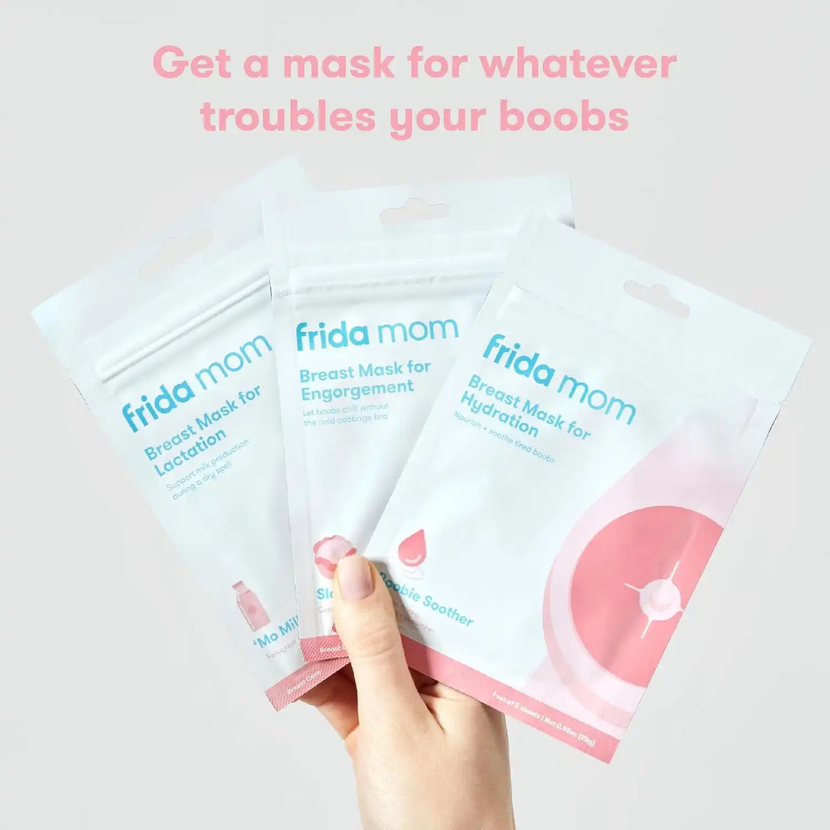 Frida Mom Hydration Packets for Breasts, Aloe, Honey & More, 2 Sheet Masks