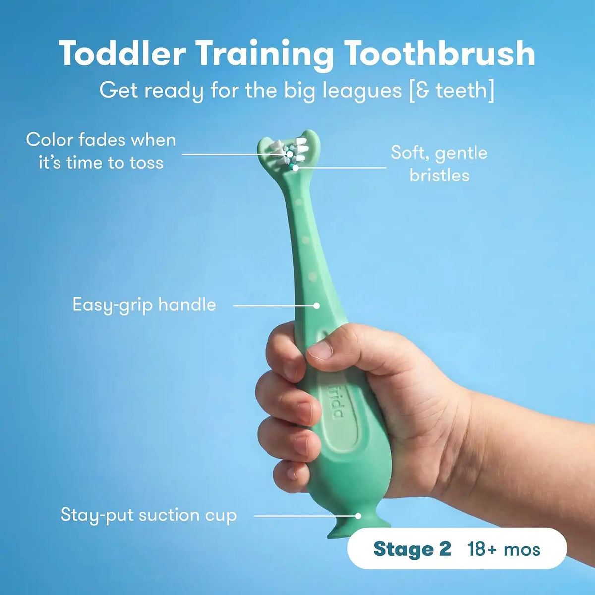 Frida Grow-with-Me Training Toothbrush Set, 2 Stages, 6+ Months
