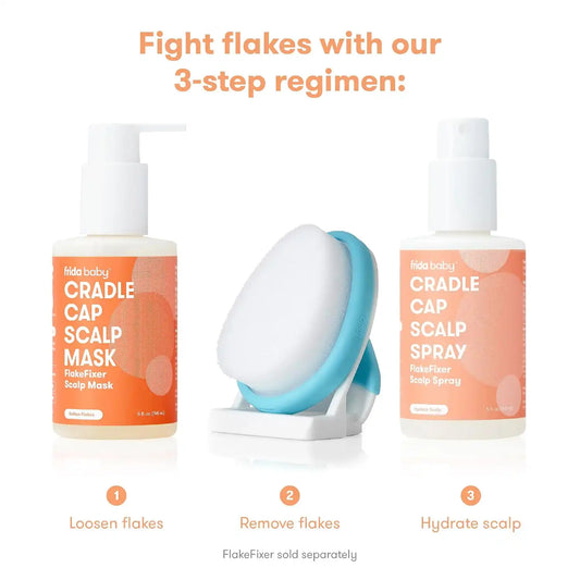 Frida Baby Cradle Cap Treatment Kit, Shampoo + Flake Fixer Scalp Spray