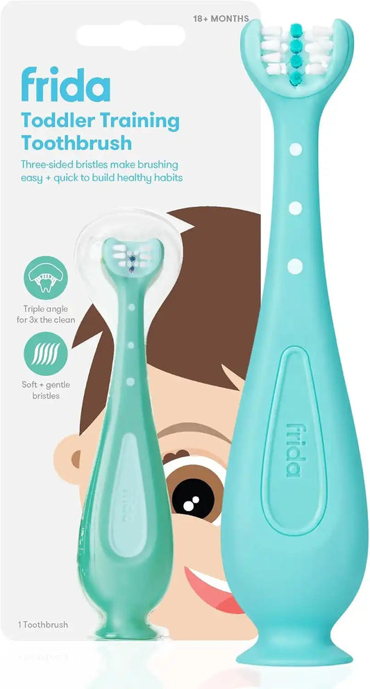 Frida Toddler Training Toothbrush, Triple-Angle Bristles, 18+ Months