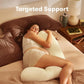 Frida Mom Compact Support 4-in-1 Cooling Pregnancy Pillow, Full Body, Ivory