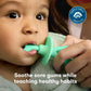 Frida Training Toothbrush for Babies, Soft Silicone, Kid-Safe, Mint Teal
