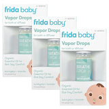 Frida Baby Breathefrida Vapor Bath Drops, Baby-Congestion Relief with Eucalyptus Essential Oil for Humidifier, Aromatherapy Oil Help Baby Breathe Easy (Pack of 3)