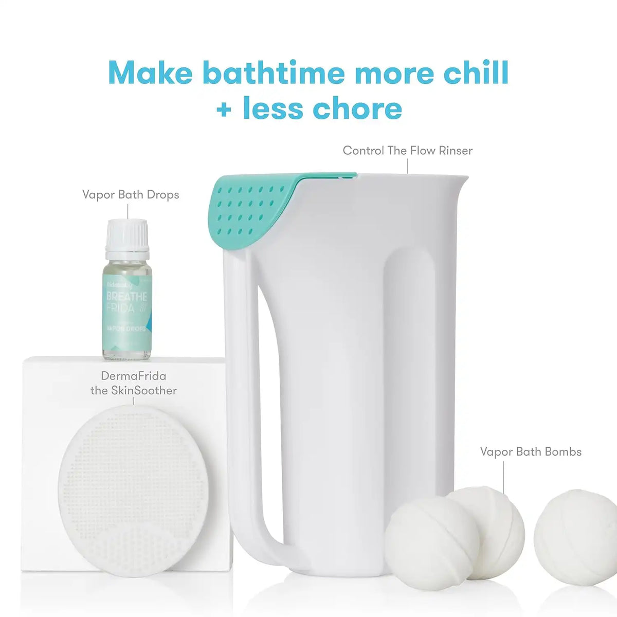 Frida Bath Upgrade Kit for Infant and Toddler, Oil Vapor Drops White