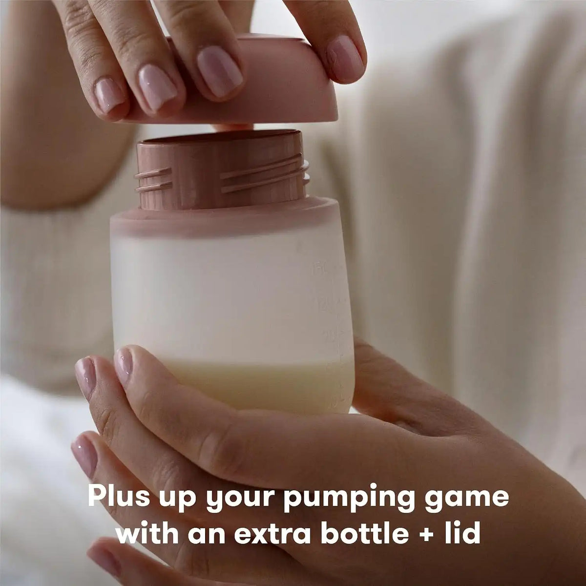 Frida Mom 2-in-1 Manual Breast Pump Silicone Bottle, Milk Collector, 5oz