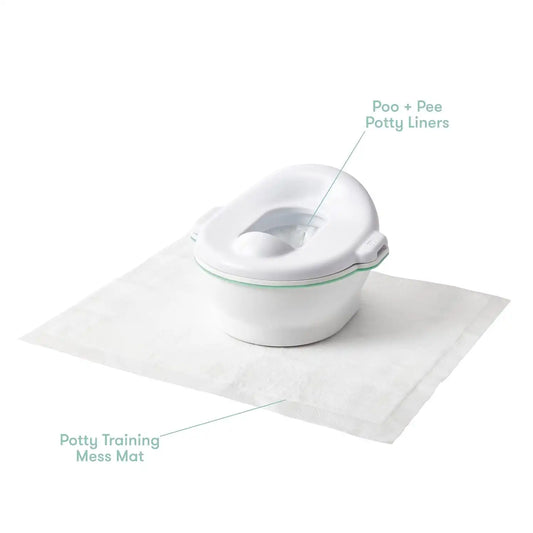 Frida Baby Potty Cleanup Essentials, Leak-Proof, 15Liners + 10Mess Mats Set