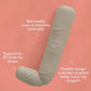 Frida Mom Compact Support 4-in-1 Cooling Pregnancy Pillow, Space-Saving