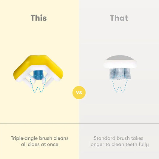 Frida Triple-Angle Toothhugger Toddler Toothbrush, 2 Years and Up