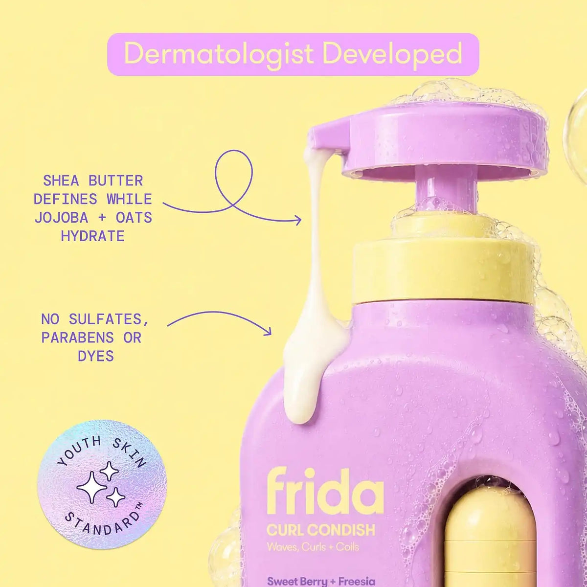 Frida for Kids Curl Conditioner for Kids, Curly Hair Care, 17 oz