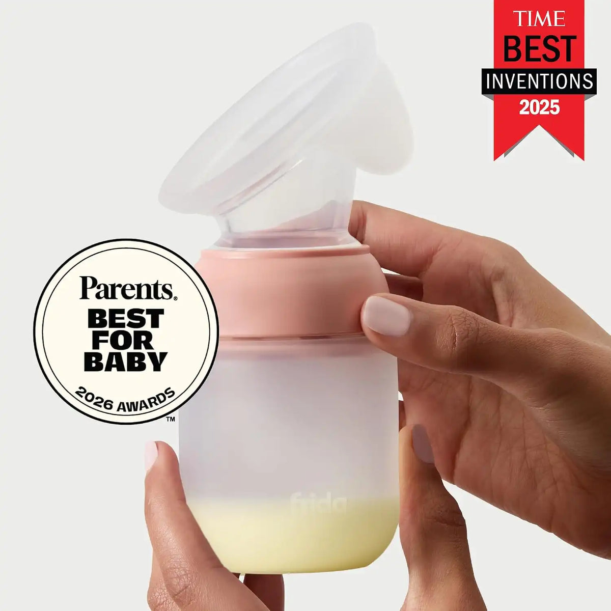 FridaMom Silicone Suction Breast Pump, Hands-Free Milk Collector, Portable